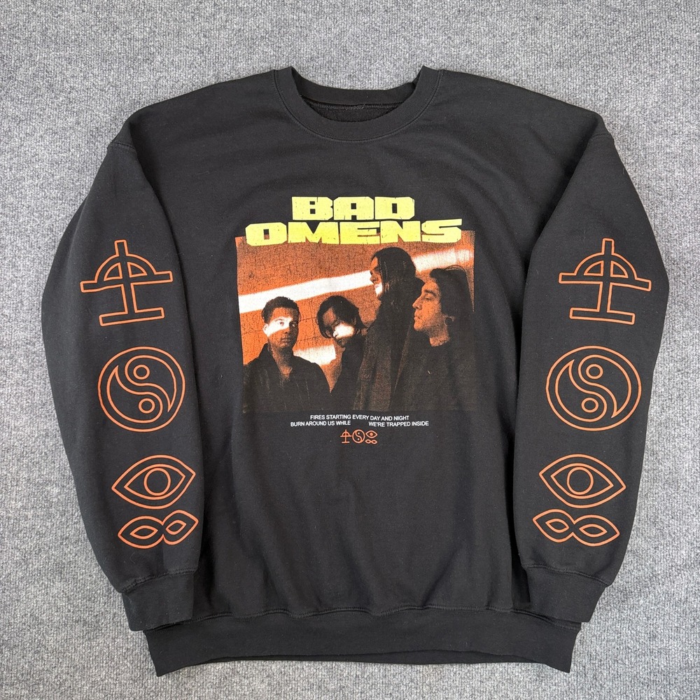 Bad Omens Sweatshirt Mens 2XL Black Concrete Jungle Metal Metalcore Band